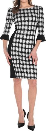 Frank Lyman Design Knit Dress In Black/white