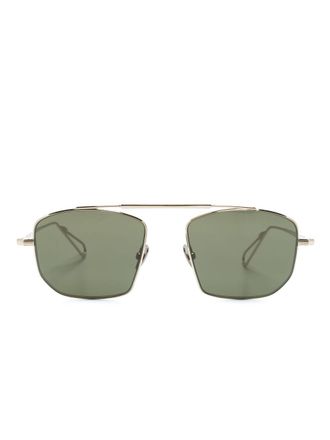 Ahlem square-frame pilot-style sunglasses - Gold
