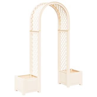 vidaXL Arco De Rosas Con Plantador Blanco 168,5 X 43 X 207 Cm Pp Vidaxl