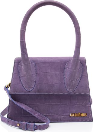 Jacquemus Croc Embossed Nubuck Le Chiquito Moyen Large Bag
