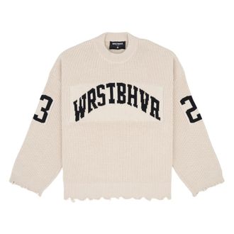 Worst Behavior Wrstbhvr, Heren, Truien, Beige, Maat: L Viscose