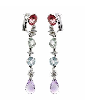 Chanel 18K 0.76 ct. tw. Diamond & Gemstone Drop Earrings (Authentic Pre-Loved)