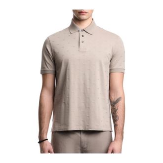 Emporio Armani Allover Eagle Polo - male - Emporio Armani - Polo Shirts - Beige - 2XL - Tops