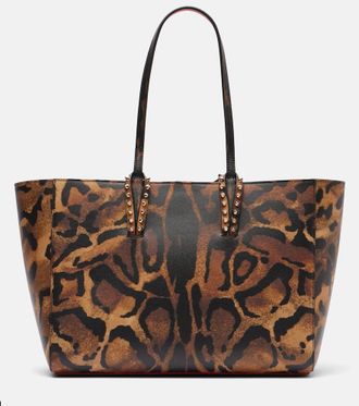 Christian Louboutin Leopard-print leather shopper