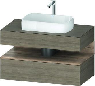 Duravit Duravit - Qatego Consola Mueble Bajo Lavabo, 1 Extra&iacute;ble, 1 Caj&oacute;n