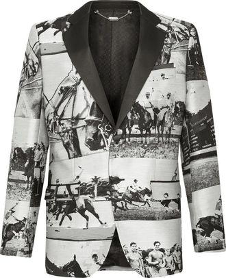 Billionaire Boys Club Avondjasje met enkele knoop - Heren - Blazers - Veelkleurig - 3XL - Katoen - Jassen