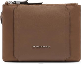 Piquadro Womens Fabric Shoulder Bag with Rfid Protection - Dames - Schoudertassen - Bruin - ONE Size - Tassen