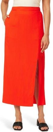 Scotch & Soda Linen Blend Pull-On Pencil Skirt in Orange.com at Nordstrom Rack, Size X-Small