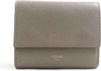 Celine Grayish Leather Wallet (Tri-Fold) (Pre-Owned)