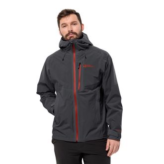 Jack Wolfskin Funktionsjacke JACK WOLFSKIN EAGLE PEAK 2L JKT M, Herren, Gr. XL, grau (phantom), Obermaterial: 100% Polyester, unifarben, hoch geschlossener Ausschni