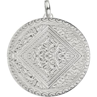 Monica Vinader Marie Reversible Pendant Charm in Silver at Nordstrom