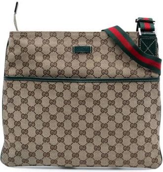 Gucci Pre-owned Cross Body Bags, female, Multicolor, Size: ONE SIZE Pre-owned Canvas Cross Body Bag