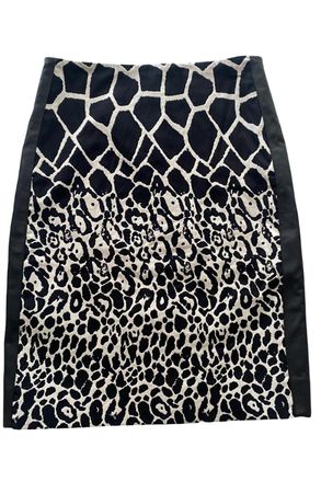 Nicole Miller High Waist Skirt In Black/white