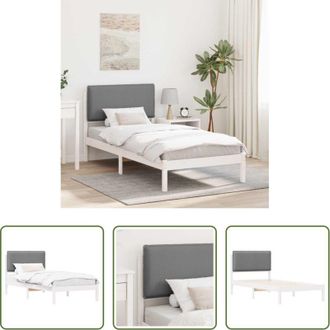 vidaXL Letto moderno - Letto con Testiera Rivestita Grigio chiaro 100 x 200 cm