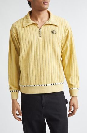 Bode Croquet Ground Rib Terry Cloth Pullover in Yellow Green at Nordstrom, Size X-Large