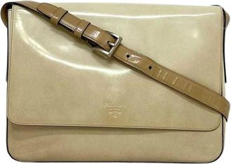 Prada Pre-owned Vintage Schoudertas - Dames - Vintage Schoudertas - Beige - ONE Size - Leer - Vintage