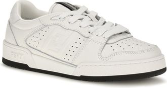 Fendi Womens Match Canvas And Suede Sneakers Uwhit+white Marr.chi