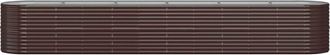 Berkfield Home Garden Raised Bed Powder-coated Steel 440x80x68 cm Brown | Size: 440 x 80 x 68 cm