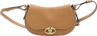 Valentino Garavani Brown Ohval small shoulder bag