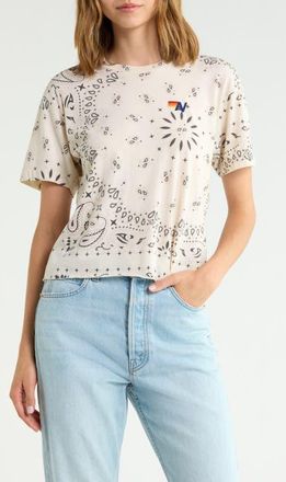 Aviator Nation Bandana Boyfriend T-Shirt in Vintage White at Nordstrom, Size X-Small