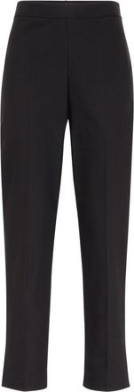 Brunello Cucinelli high-waisted cropped trousers - women - Spandex/Elastane/Cotton - 44 - Black