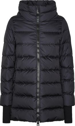 Herno Quilted Down Coat with High Collar and Ribbed Cuffs