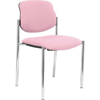 Piqueras y Crespo Silla Fija Styl Bali Rosa Chasis Cromo