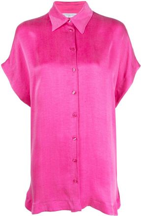 MVP Wardrobe Camicia oversize a maniche corte - Rosa