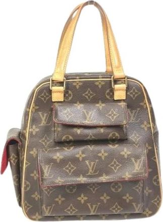 Louis Vuitton Tweedehands Canvas Louis Vuitton tassen - Dames - Vintage Handtas - Bruin - ONE Size - Vintage