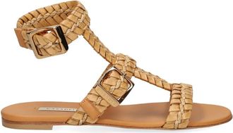 Casadei Sandali piatti con cinturini intrecciati - Toni neutri