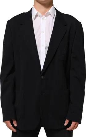 Dolce & Gabbana Womens Black Viscose 2 Buttons Suit Jacket Blazer 05+pa+vi