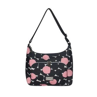 Earth Squared Fair Trade - Oil Cloth Lois Bag Slouch Style Bag Hobo Bag Cross Body Bag Casual Lightweight Shoulder Bag for Women (Florence/Navy)