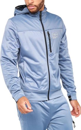 Crosshatch Heren Full Zip Hoodie (Staalblauw)