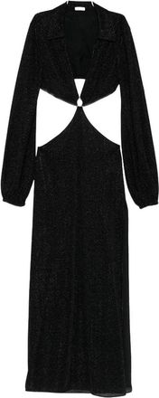 Os&eacute;ree Lumi&egrave;re Maxi-jurk met Cutout en Ringdetail - Dames - Avondkleed - Zwart - M - Kleedjes