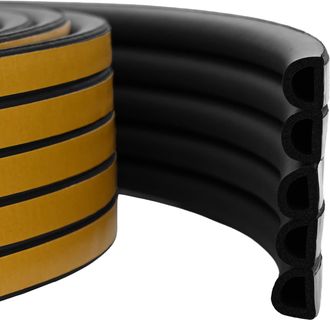 vidaXL Sello De Ventana Autoadhesivo Negro 12 X 10 Mm 25 M Espuma Epdm Vidaxl
