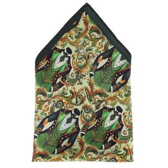 Trafalgar Store Shall We Dance Silk Novelty 12x12 Pocket Square in Green at Nordstrom
