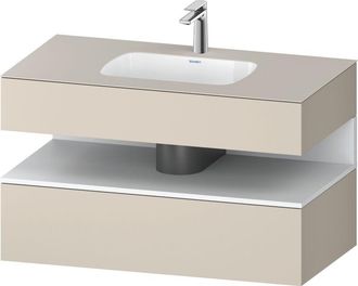 Duravit Qatego Lavabo Encastrado Con Base De Lavabo Consola, - Duravit