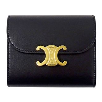 Celine Black Leather Wallet (Tri-Fold) (Pre-Owned)