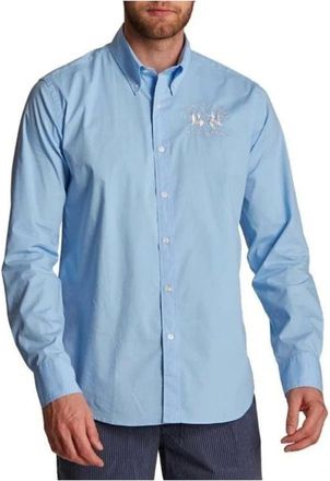 La Martina Heren, Overhemden, Blauw, Maat: XL Katoen