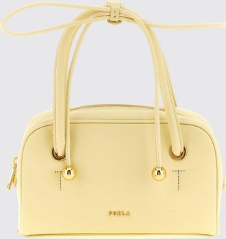 Furla Mini borsa a mano Poppy in pelle pieno fiore con doppio manico e tracolla