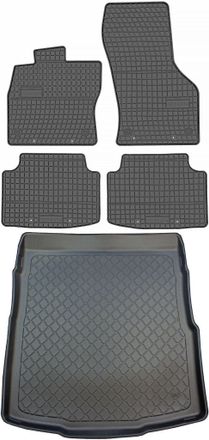 OEM Volkswagen Passat B8 Sed&aacute;n Desde Diciembre De 2014. Juego De Alfombrillas De Goma Para Coche Y Alfombrilla Para Maletero
