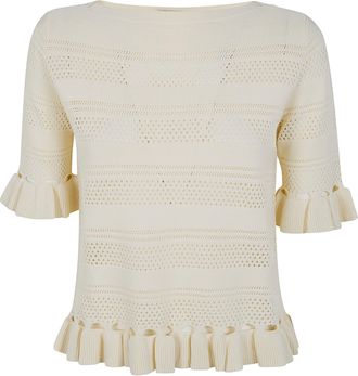 Twin-Set Boat Neck Stripes Sweater