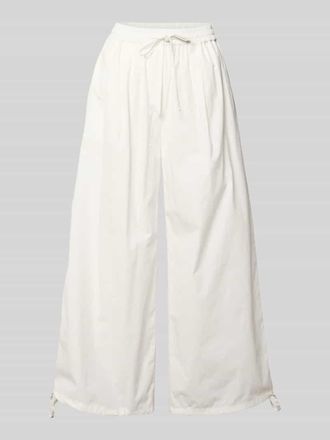 Max Mara Regular Fit Weite Hose aus reiner Baumwolle Modell BELLICO in Weiss, Gr&ouml;&szlig;e 46