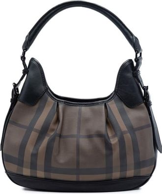 Burberry Pre-owned Burberry Smoked Check Coated Canvas Brooklyn Hobo Ladies VY185OEP80FTEVQG