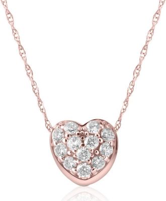 Pompeii3 1/4Ct Diamond Petite Diamond Pendant Necklace in 14k White, Yellow, or Rose Gold