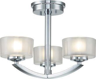 Netlighting Hinkley Meridian Multi Arm Semi Flush Ceiling Lamp Polished Chrome IP44