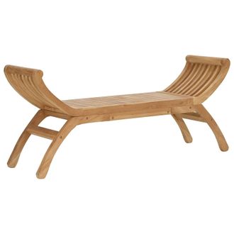 vidaXL Banco De Jard&iacute;n 2 -seater 126 Cm Madera De Teca Maciza Natural Vidaxl