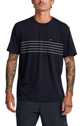 Rvca Balance Pocket Stripe T-Shirt in Black at Nordstrom, Size Xx-Large