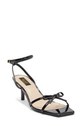 Rachel Roy Sybil Bow Ankle Strap Sandal in Black Patent at Nordstrom Rack, Size 8.5