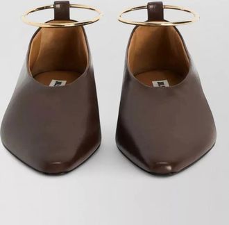 Jil Sander leather ballerina shoes